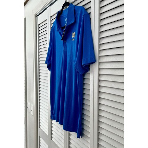 Notre Dame Fighting Irish Cutter & Buck Royal Golf Shirt “Science” Size M - Picture 3 of 6
